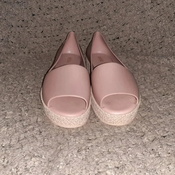 MELISSA-Puzzle Platform Sandals-Dusty Pink-Open Toe  Slip On-Sz 6-Excellent - Picture 3 of 8